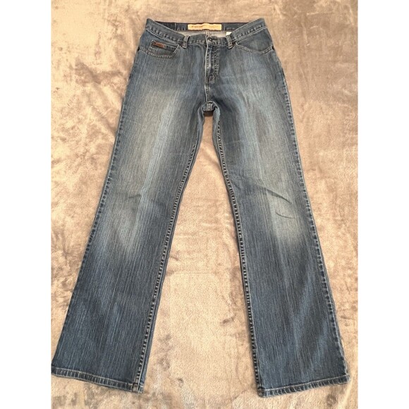 Eddie Bauer Jeans Women 10 Blue Bootcut Stretch Medium Wash Preppy Casual - Picture 1 of 10